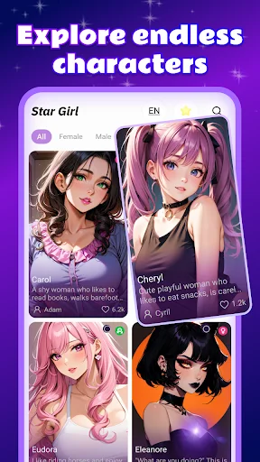 img/screenshots/1668337467-2.webp Star Girl:Cosmic Conversations screenshot 2